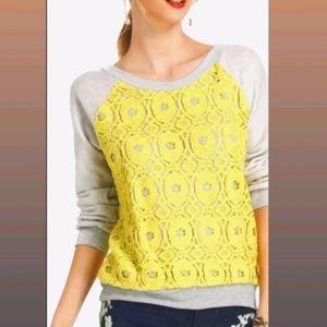 Anthropologie lace sweatshirt